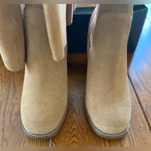 🆕 Kelsi Dagger Suede Over-the-Knee Boots - Logan - Chestnut - Oil Cow Suede - Picture 9 of 16